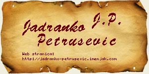 Jadranko Petrušević vizit kartica